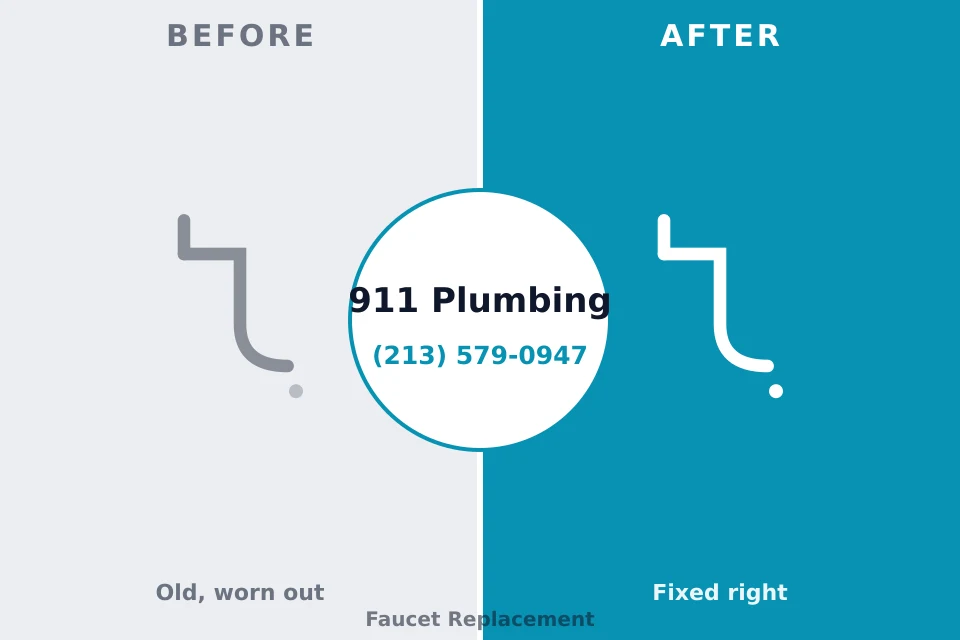 Before and after: plumbing repair Thomas, OK